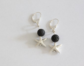 Earrings Real Silver With Starfish