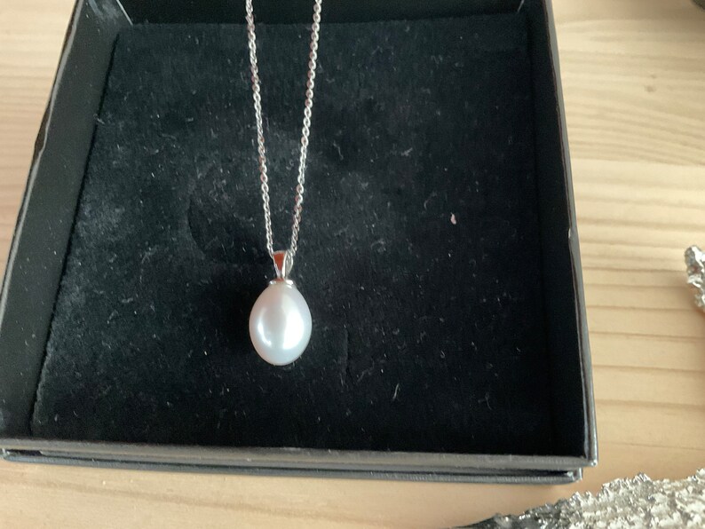 Classic real pearl stud earrings, silver pearl stud earrings, bridal jewelry, pearl jewelry, freshwater pearl earrings, silver earrings image 9