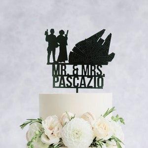 Custom MR & MRS Wedding Cake Topper, Star Wars wedding cake topper, Wooden Wedding Cake Topper, star wars wedding, Wood cake topper