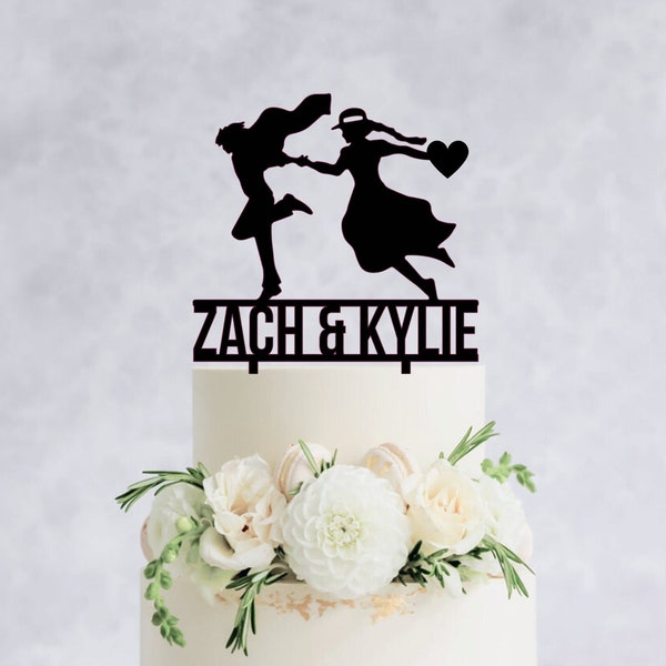 Custom Anime Wedding Cake Topper, Howl's Moving Castle wedding cake topper, Wooden Wedding Cake Topper, Nerdy wedding, Wood cake topper