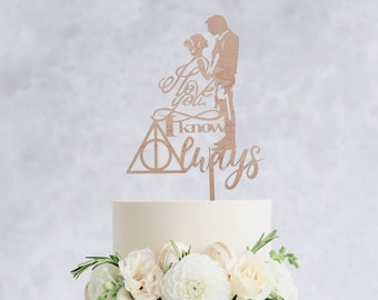 I Love You. I Know. Always Cake Topper - Wooden wedding cake topper, Star Wars wedding cake, Han and Leia