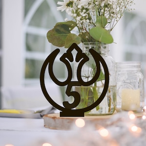 Rebel Alliance Table Numbers - Wooden Table Numbers - Star wars wedding - star wars table numbers