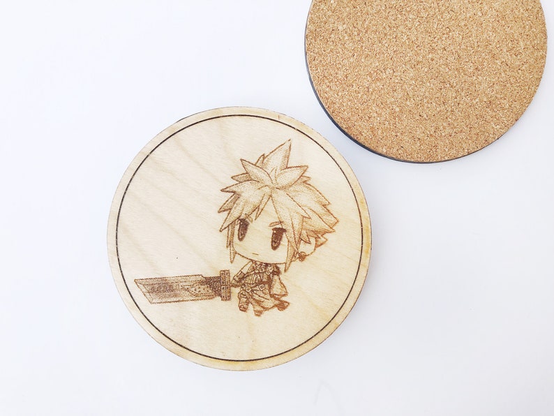 World of Final Fantasy Inspired Coasters Wood With Cork Etsy