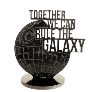 Together We Can Rule The Galaxy Stand Star Wars Wooden Centerpiece Decor Gold Silver Rose Gold image 3