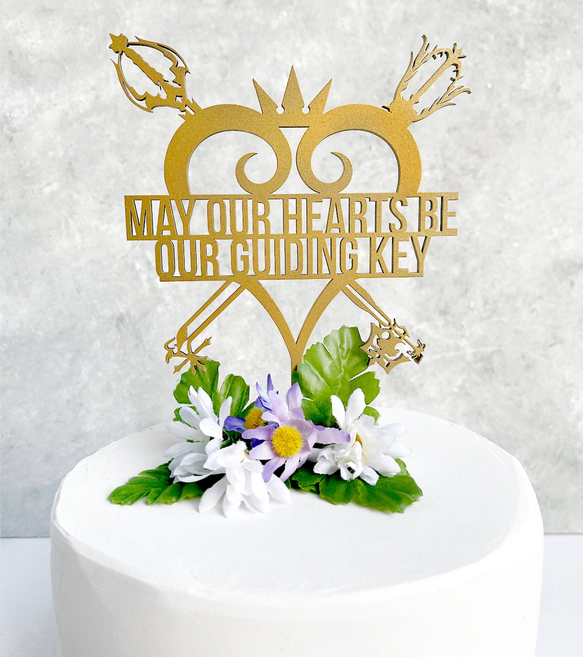 Kingdom Hearts 3 8" Round glaçage cake topper