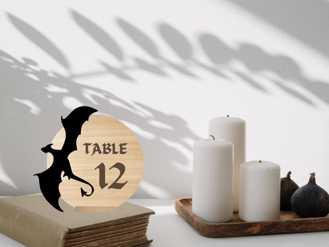 Medieval Dragon Wooden Table Numbers – Renaissance Wedding Decor - Etsy
