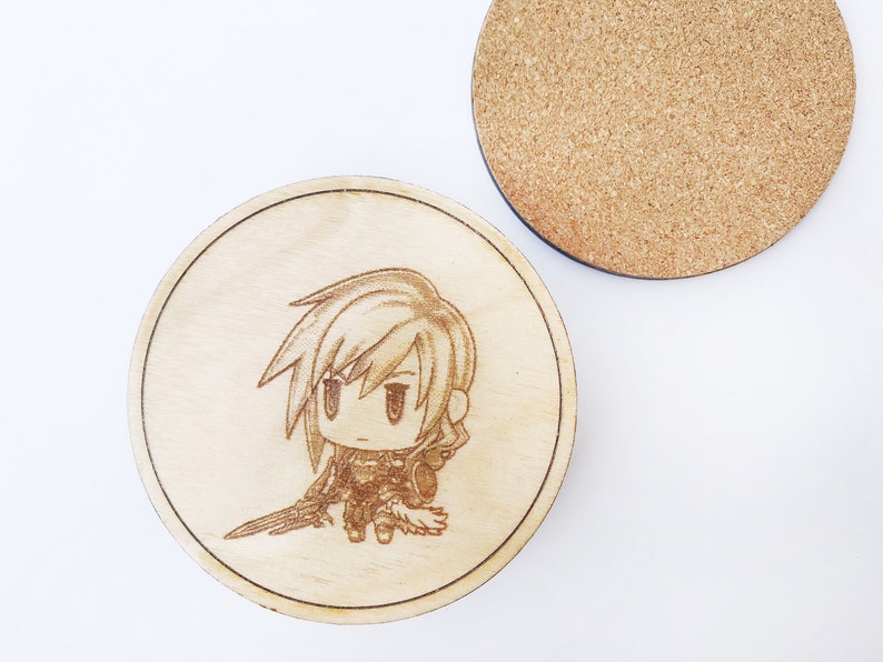 World of Final Fantasy Inspired Coasters Wood With Cork Etsy