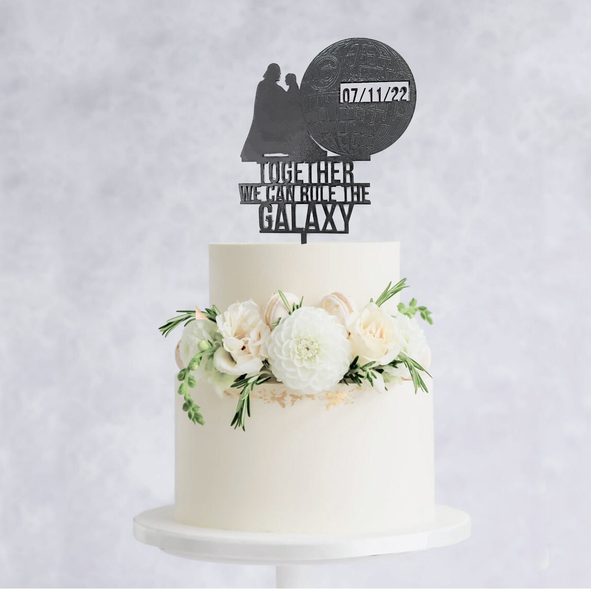 Darth Vader and Padme Star Wars Cake Topper Death Star - Etsy Denmark