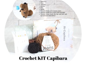 KIT Crochet Capibara Crochet toy KIT