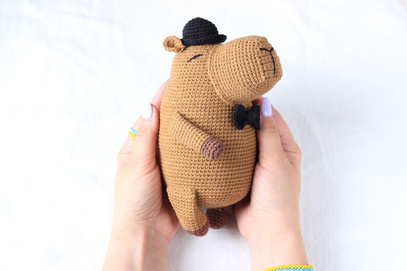 Capybara Crochet Pattern Capybara Anigurumi Pdf Plushi Animal Toy
