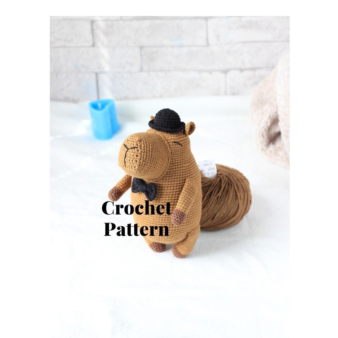 Capybara Crochet Pattern Capybara Anigurumi Pdf Plushi Animal Toy