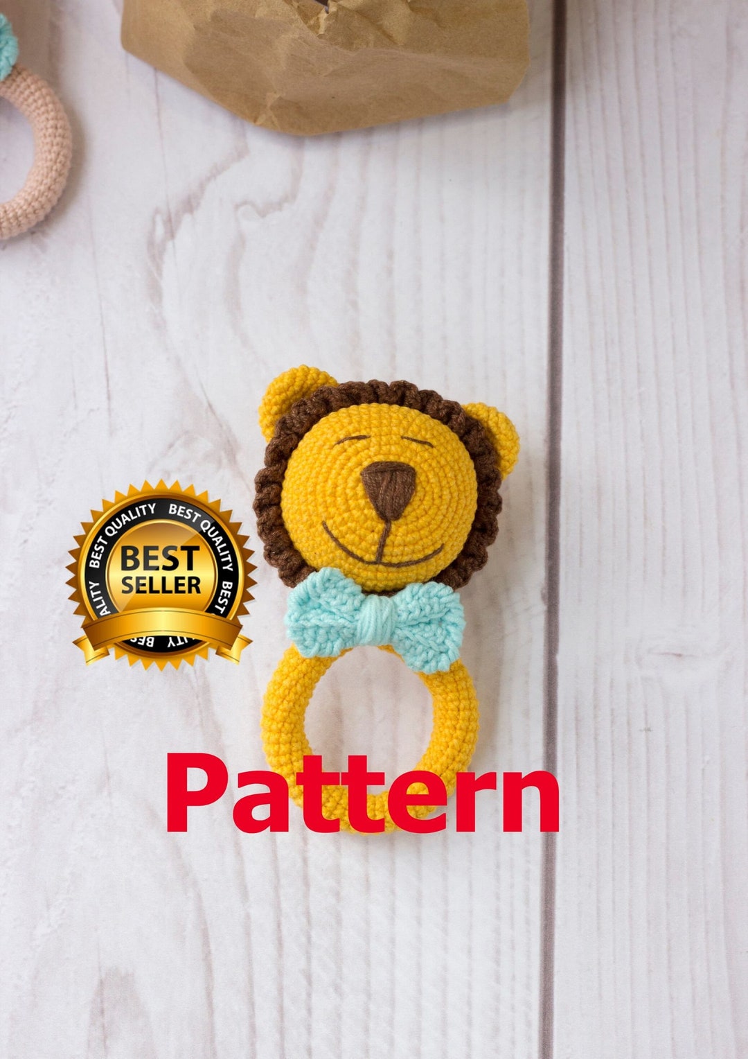 Crochet Rattle Lion Pattern Amigurumi Lion Pdf Pattern Crochet ...