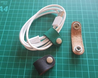 Leather Cable Tidys x2