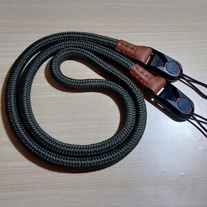Braided Camera Neck Strap with Quick Release Anchor Links (3rd Party) - Custom Length.