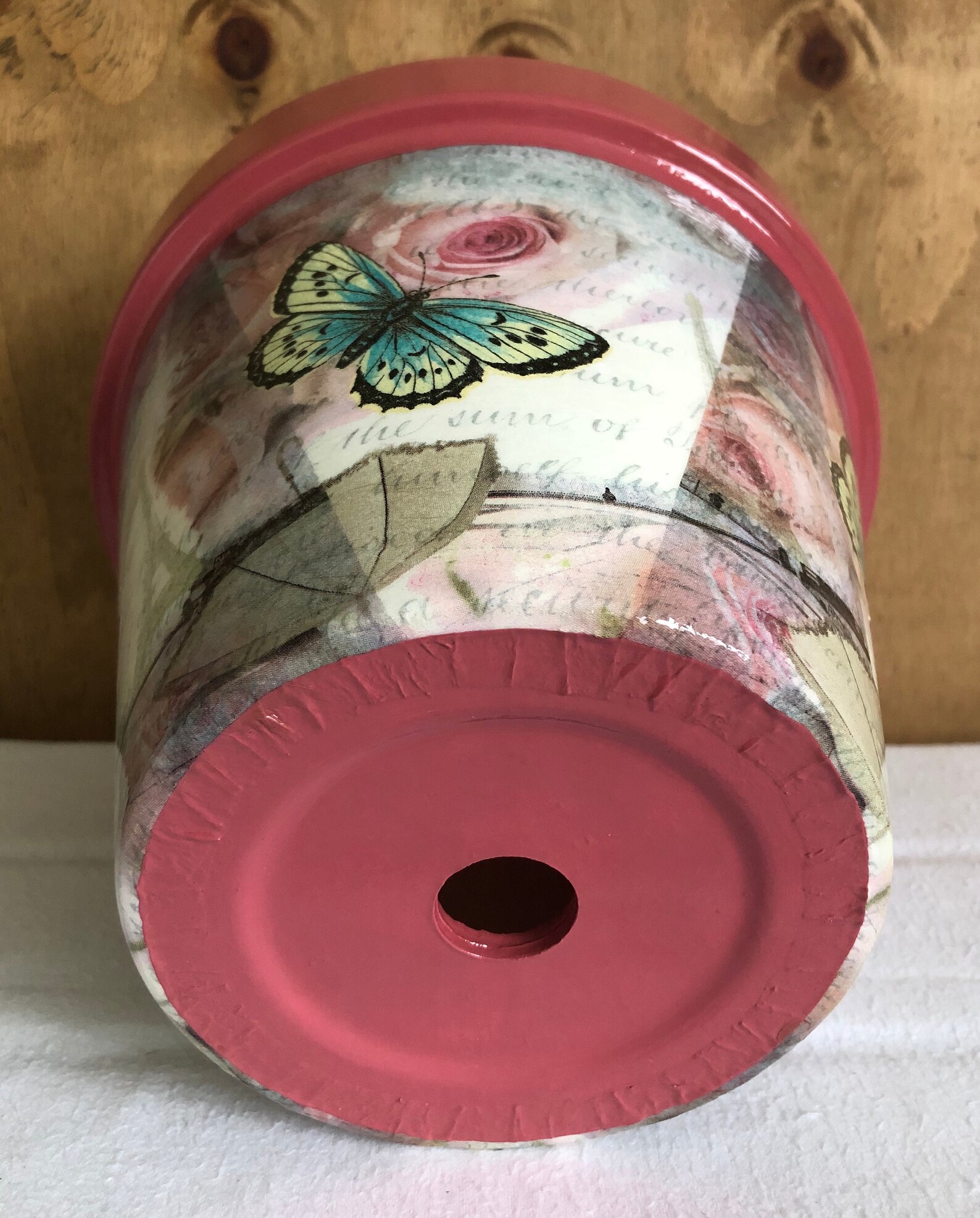 Handmade Decoupage Terracotta Plant Pot Elegance of Paris Etsy