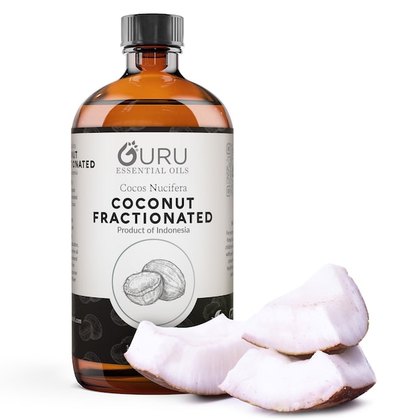 Fractionated Coconut Oil 16oz. (Cocos Nucifera), 100% Pure Natural, Essential Oil Carrier Oil, MCT Oil, Odorless, Massage Oil, Aromatherapy