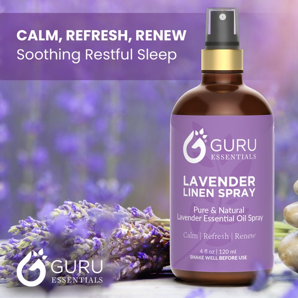 Lavender Linen Spray + FREE SHIPPING | Essential Oils | Aromatherapy Room Freshener | Car Spray | Pillow + Body Spray | Calming Sleep Spray