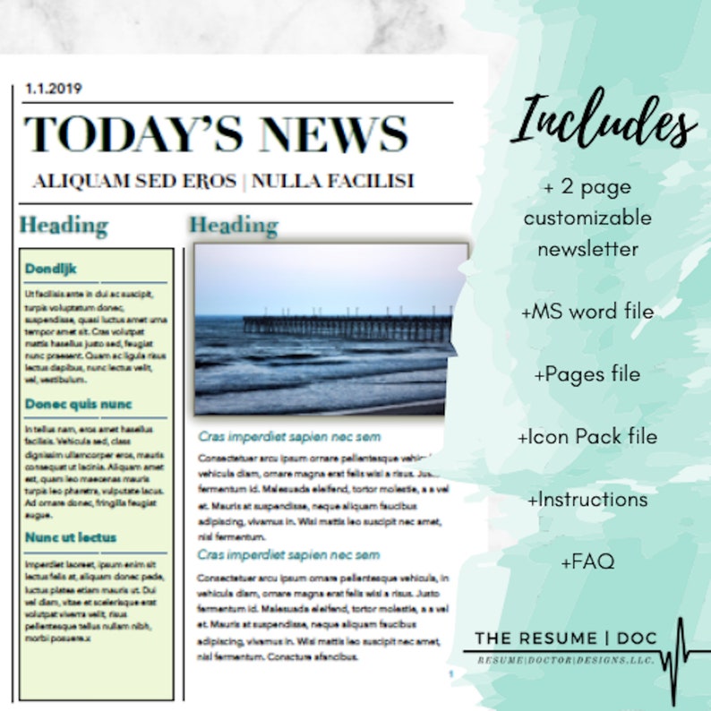 newsletter templates for pages mac