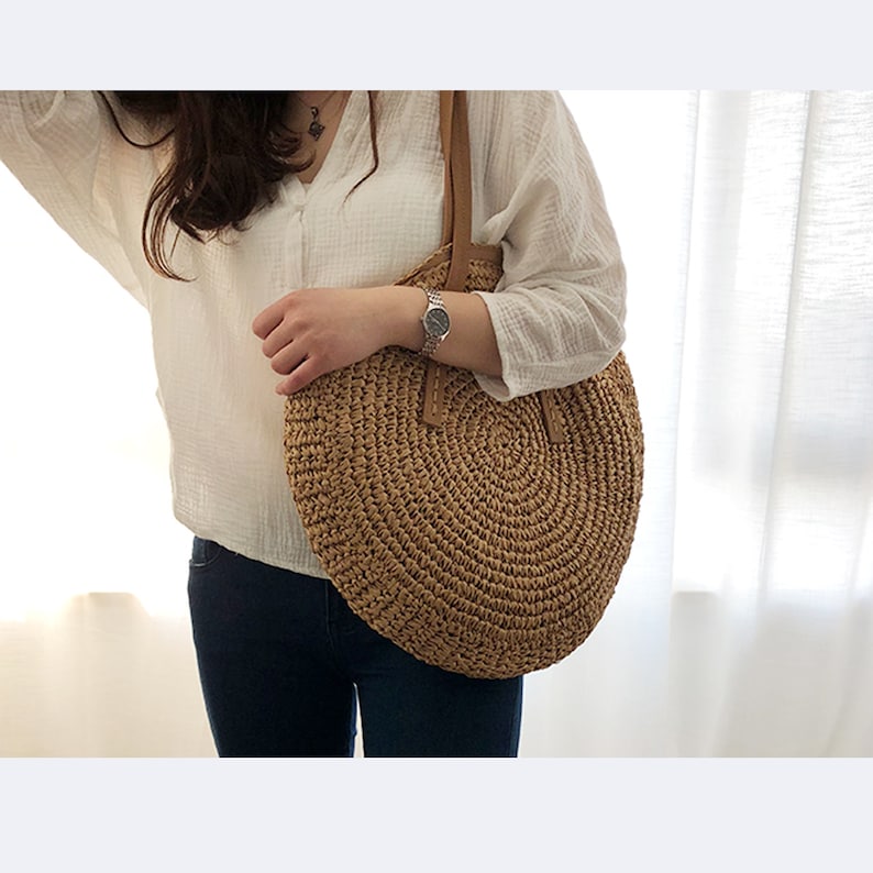Straw Bag Crossbody Straw Beach Bag Straw Bag Strap Straw Etsy