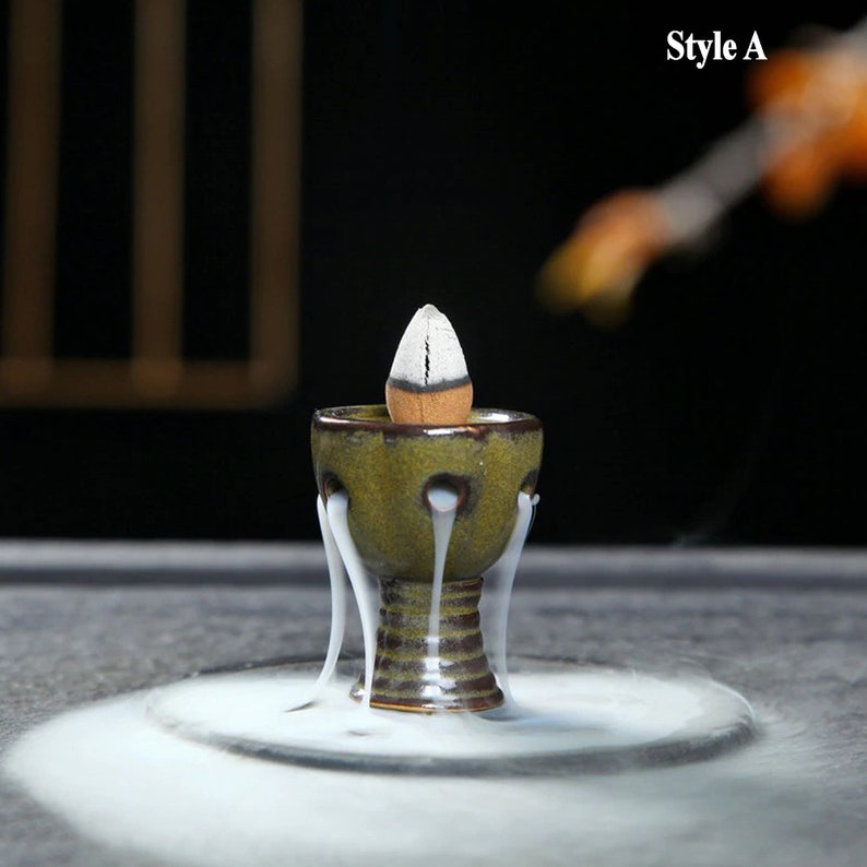 Incense Cone Holder Small Incense Holder Ceramic Waterfall Etsy