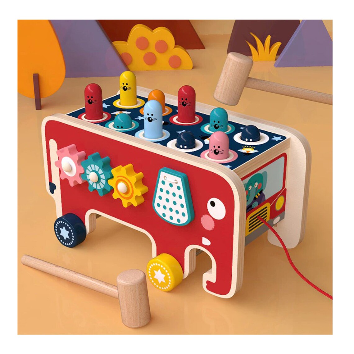 Montessori Wooden 6 Sides Montessori Play Kit Wooden Toy Car Etsy