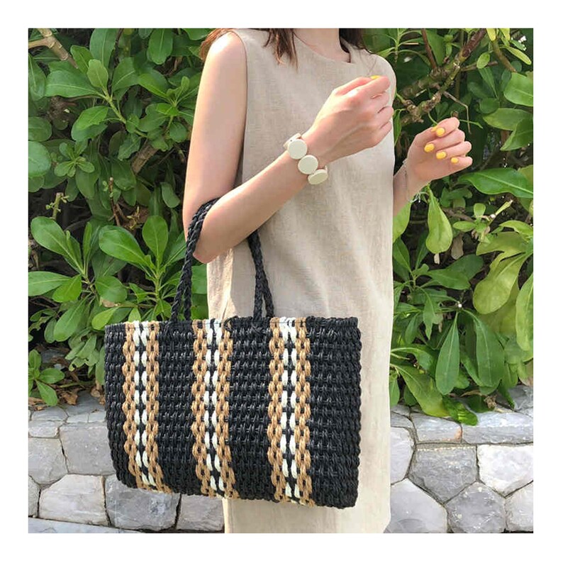 Straw Bag Vintage Straw Beach Bag Straw Tote Straw Bag Zipper Etsy