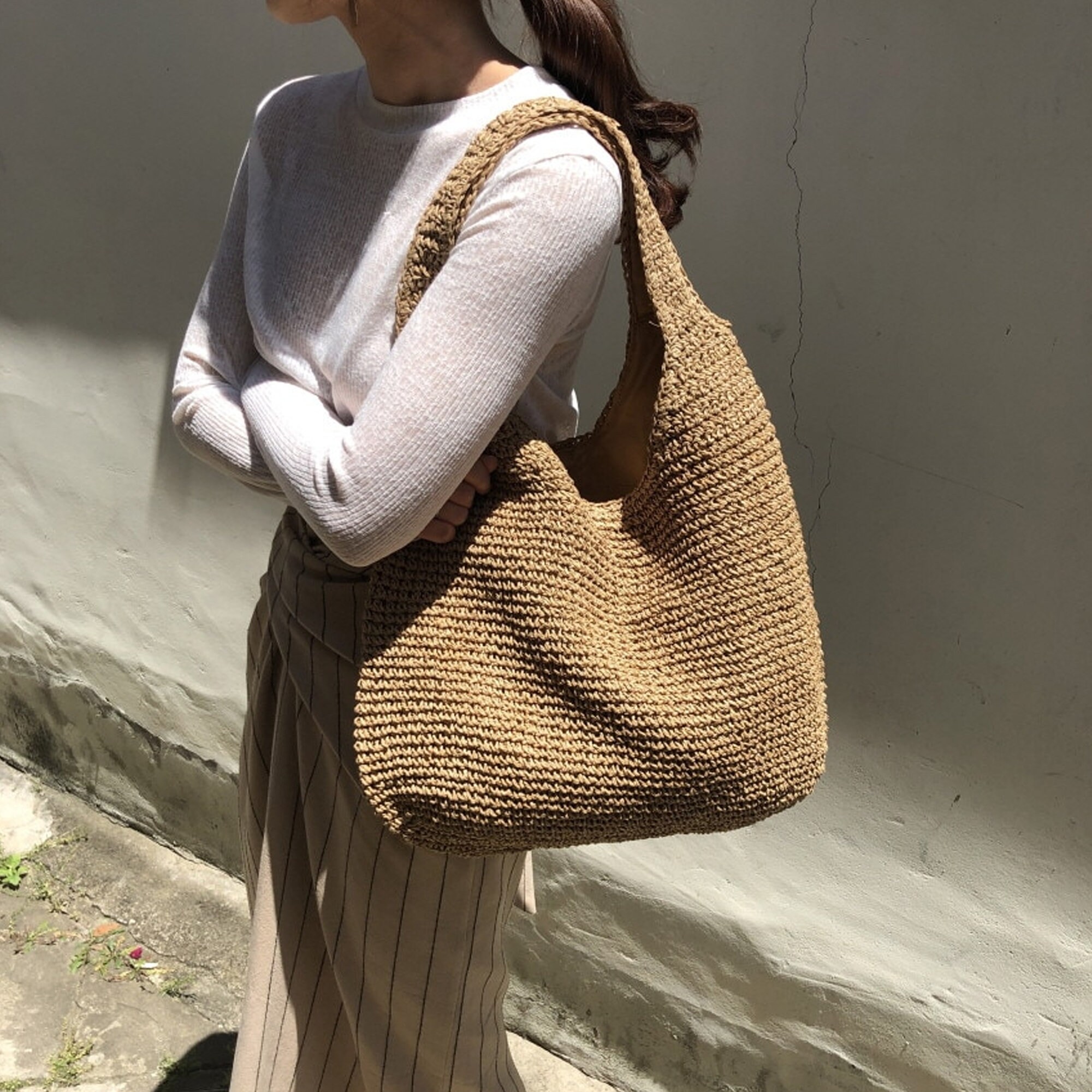 Ba01/woven Bagbeach Bag Oversized Bagstraw Bag Natural 