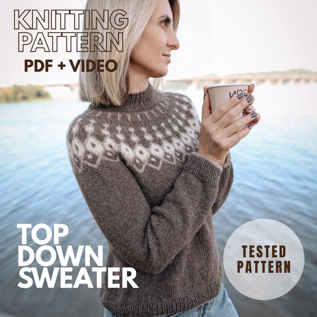 Lopapeysa Knitting Pattern PDF | Icelandic Sweater | Scandinavian ...