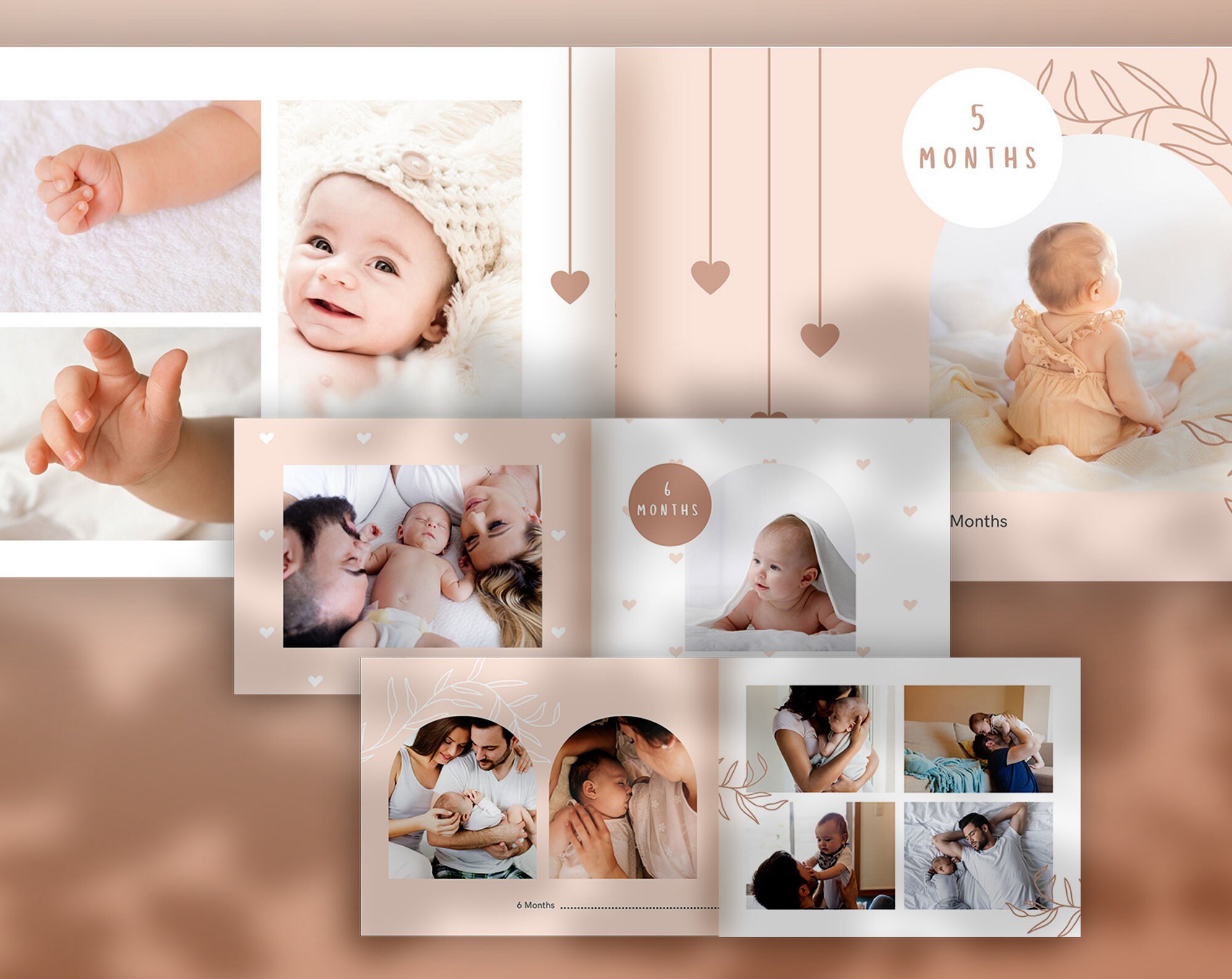 Baby Book Template Photo Book Canva Template Photo Album Baby Etsy