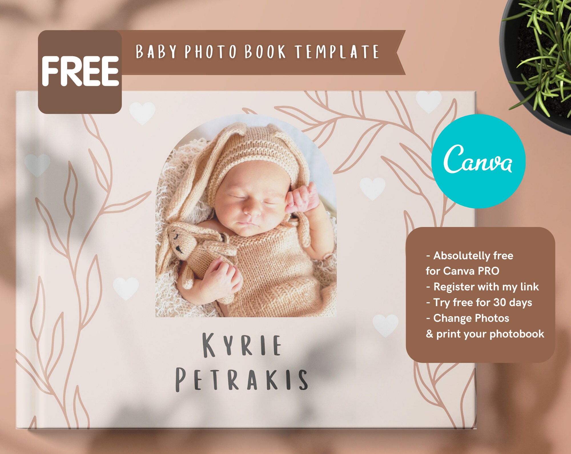 Baby Book Template Photo Book Canva Template Photo Album Baby Etsy