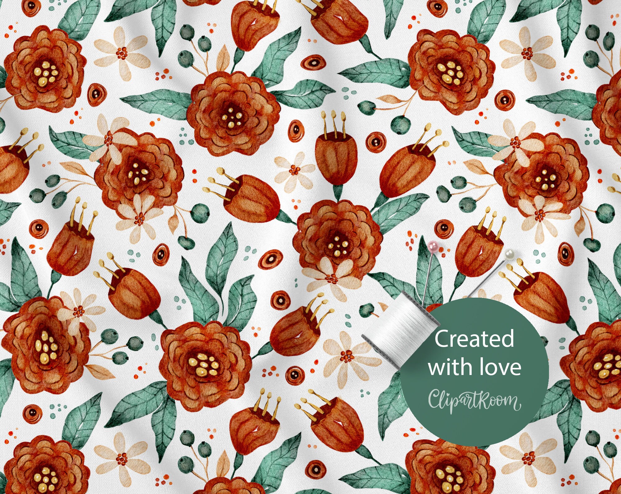 Fox Print Fall Digital Paper Fox Baby Shower Fox Pattern Animal ...