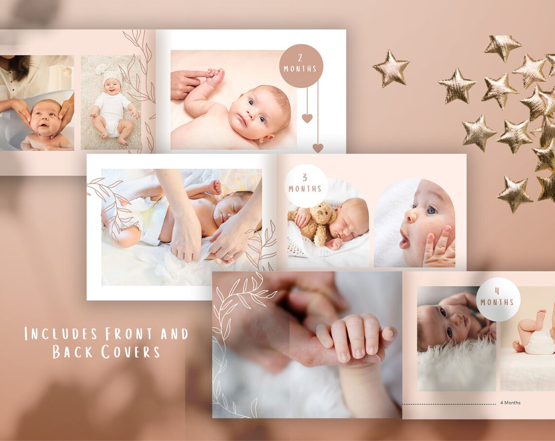 Baby Book Template Photo Book Canva Template Photo Album Baby Etsy UK