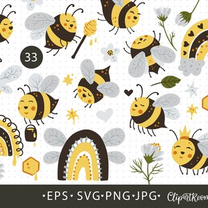 Queen bee svg files for cricut, rainbow baby svg, honey bee svg baby bee svg honey grown, nursery art summer clipart for commercial use
