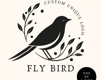 Bird Svg Custom Logo Stamp Bird Art One Of A Kind  Logo Design Custom For Business  Bird Logo Floral Designs Logo Ornament Svg Cricut Free
