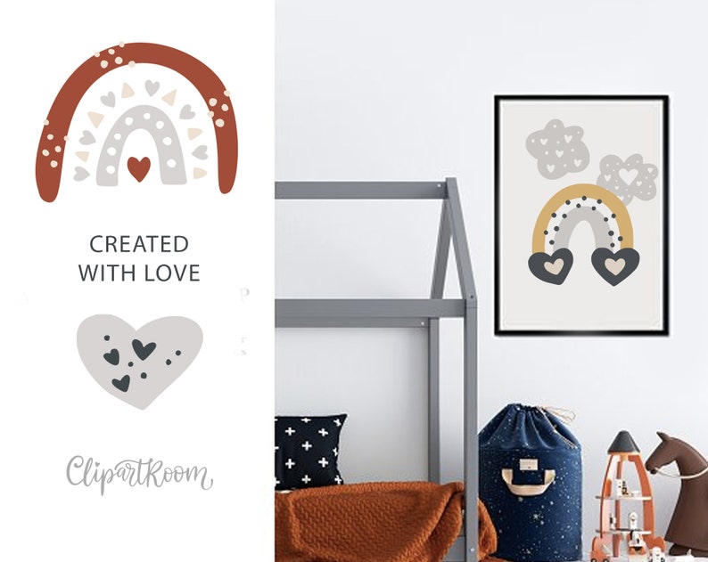 Download Boho Rainbow svg Heart svg files for cricut Valentines svg ...