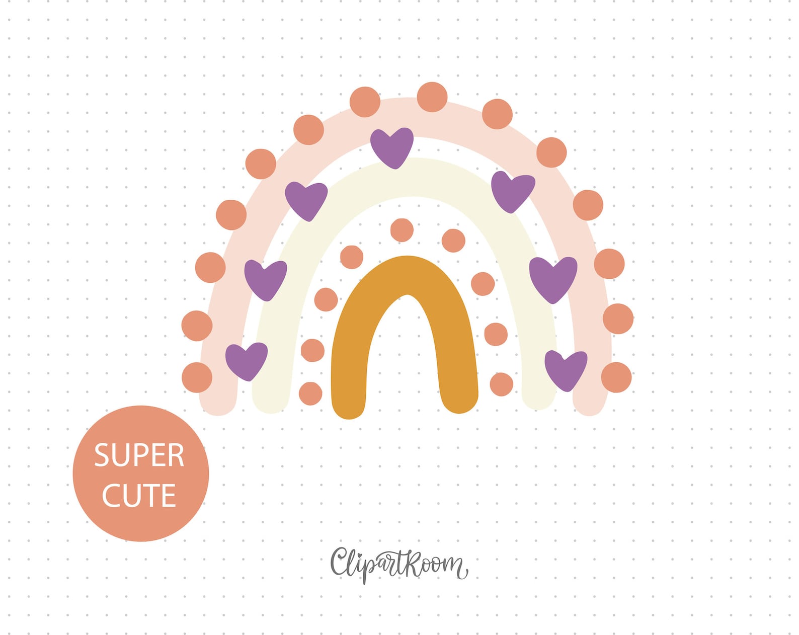 Boho Rainbow Svg Boho Rainbow Png Pastel Rainbow Svg Clipart Hand Drawn ...