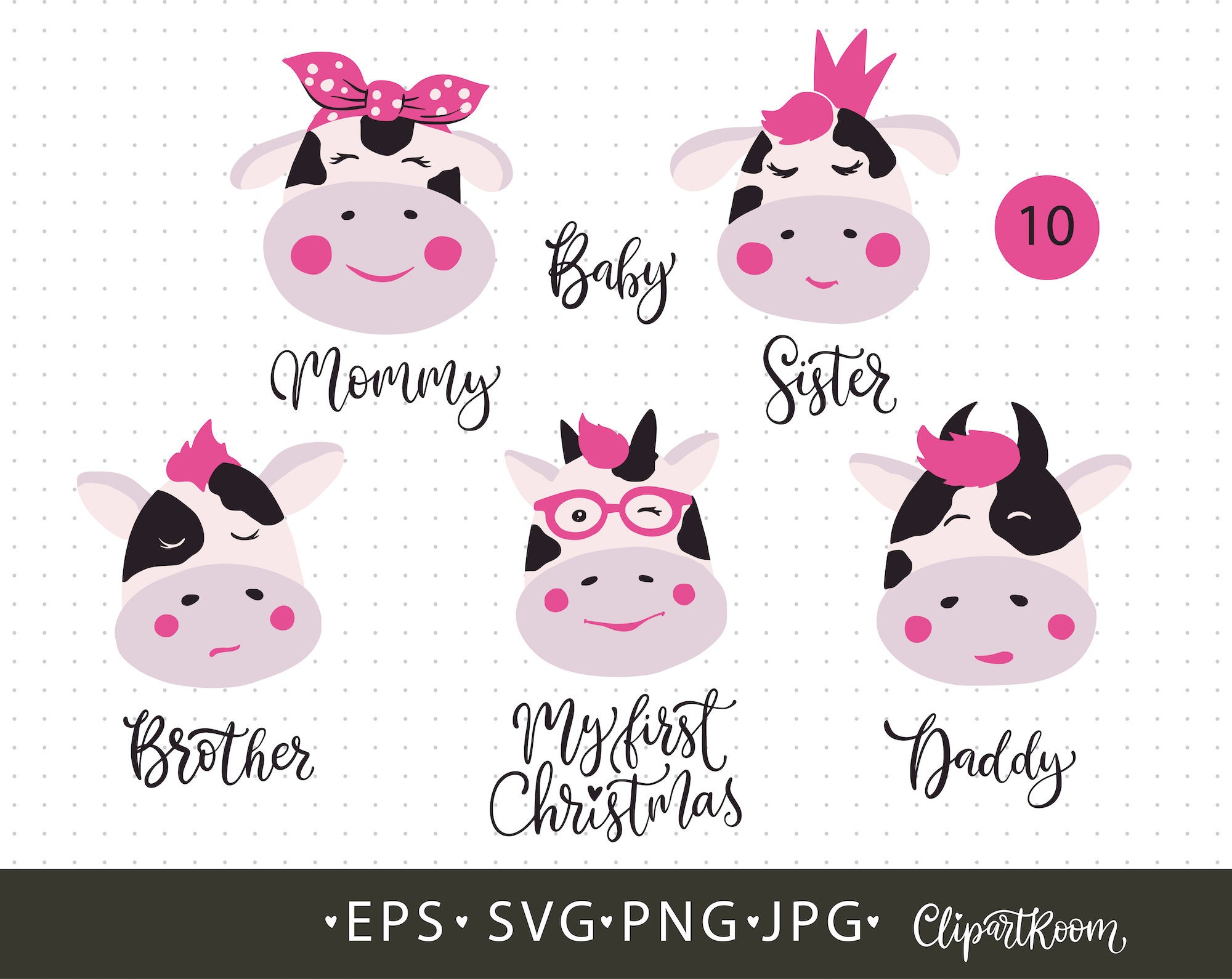 Download Christmas cow svg baby animals svg Christmas graphics with ...