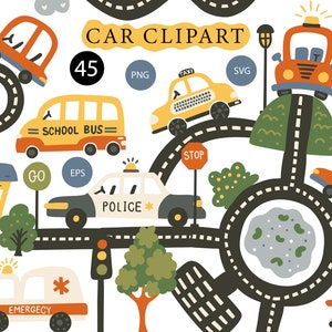 Transportation Clipart: Car SVG Bundle (Commercial Use)