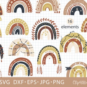 Boho Rainbow Svg Boho Rainbow Clipart Rainbow Baby Svg Rainbow Svg Cricut For Kids Baby Birthday Party Baby Shower Commercial Use