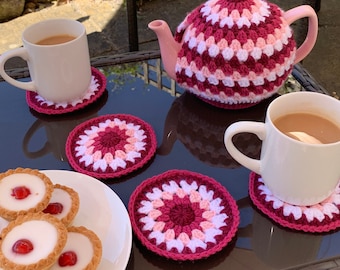 Crochet Coaster Pattern, Crochet Mug Rug, schnelles Häkelprojekt für Anfänger