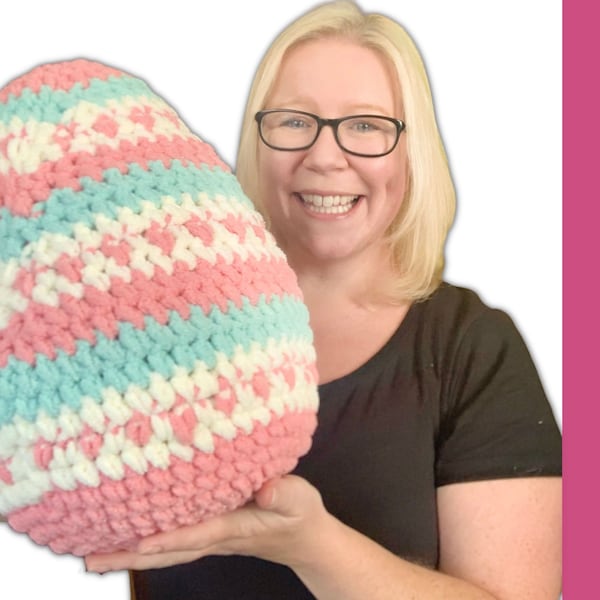 Crochet Pattern Easter Egg Crochet Pattern - Create an Oversized Easter Egg decoration for Centrepiece