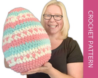 Crochet Pattern Easter Egg Crochet Pattern - Create an Oversized Easter Egg decoration for Centrepiece