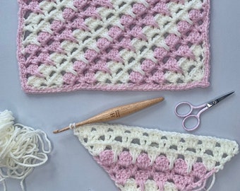 12 "Häkelmuster ""Grandma Spike Stitch"" C2C Quadrat mit Video-Anleitung"
