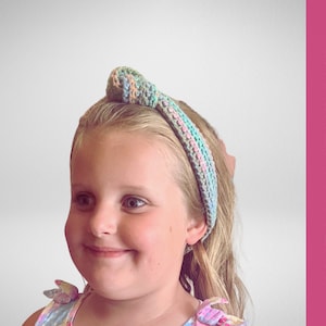 Crochet Headband Pattern, Crochet Knotted Headband Pattern, 5 Sizes Included