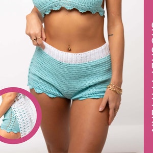 Crochet shorts pattern for beginners, lacy shorts for summer