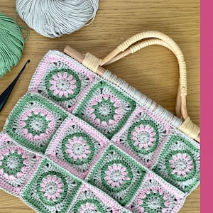 Granny Square Crochet Bag Pattern for beginners, make your own bag