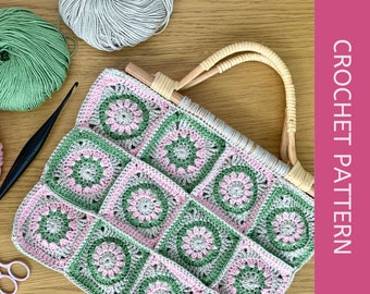 Oma-Quadrat-Häkeltaschenmuster für Anfänger, machen Sie Ihre eigene Tasche