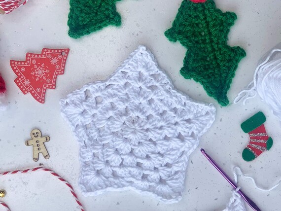 Crochet 5 point star sale