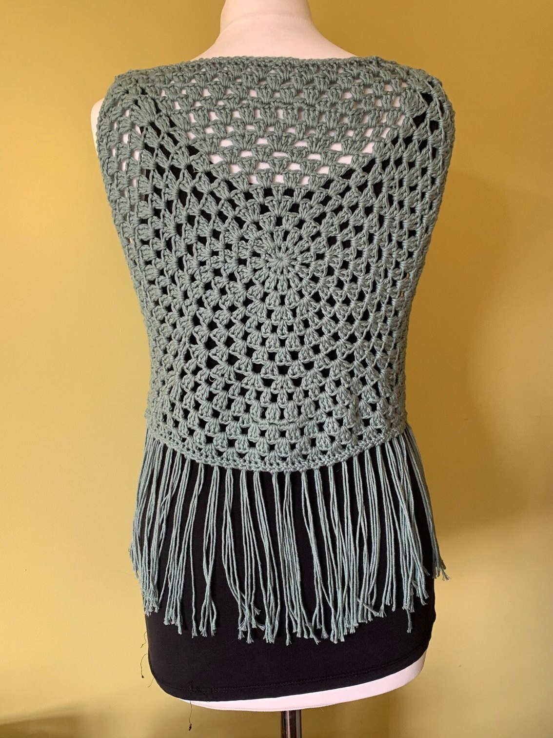 Fringed Vest Crochet Pattern Womans Easy Summer Crochet Top Etsy