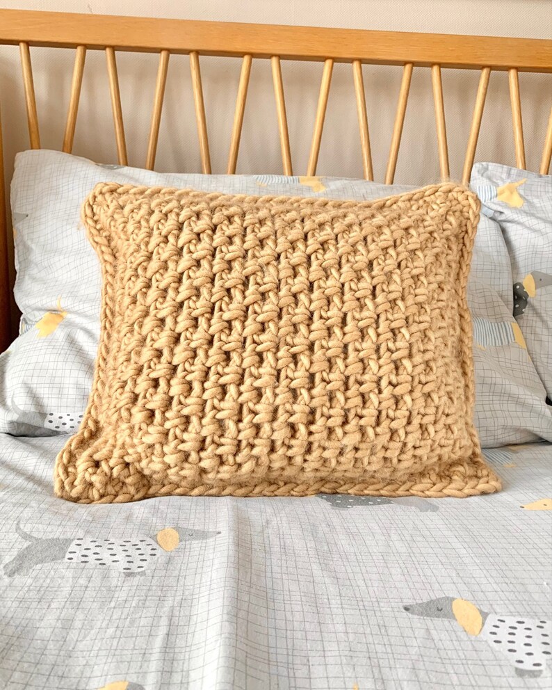 Easy Crochet Pillow Cover Pattern for Beginners Using Bulky Etsy